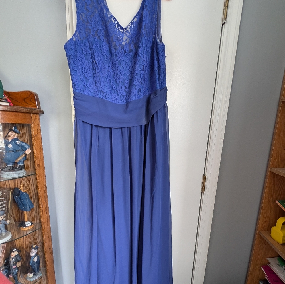 Blue plus size dress